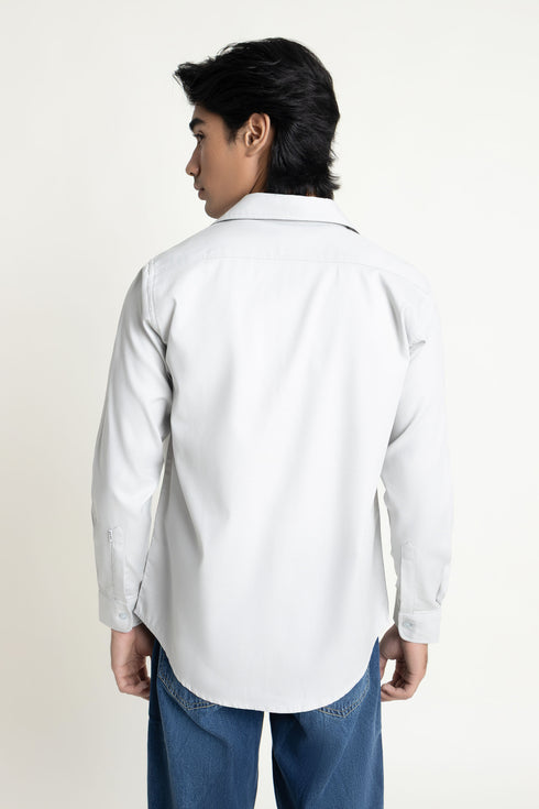 The Ice Blue Relaxed Fit Jacquard Shirt