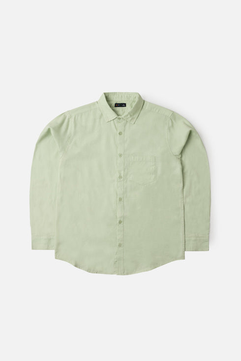 Light Green Textured Cotton Shirt