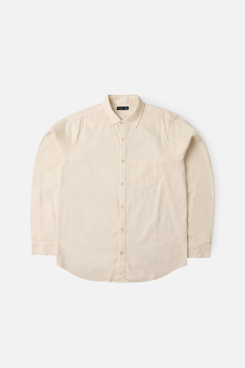 Oatmeal Textured Cotton Shirt
