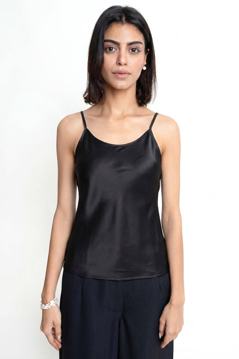 The Black Silk Camisole
