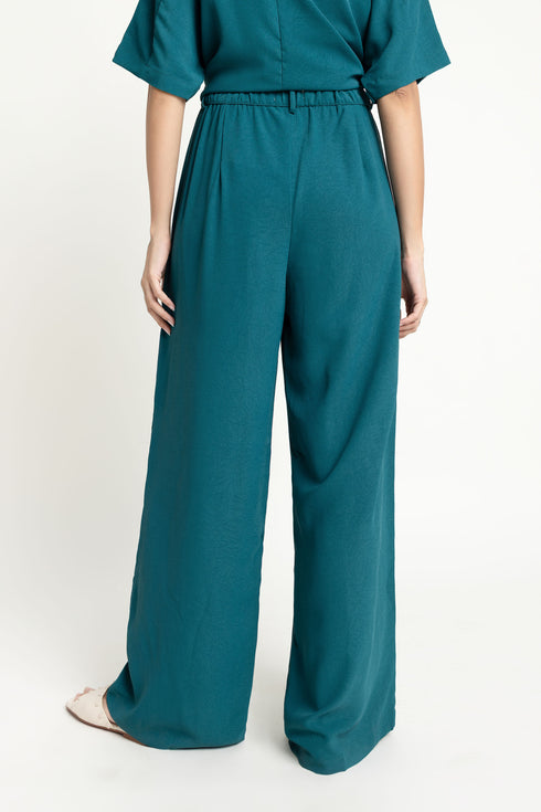 The Teal Green Wide Leg Trousers