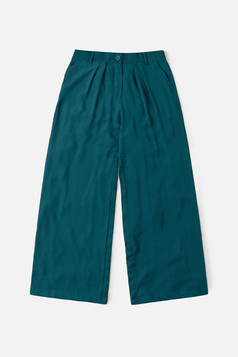 The Teal Green Wide Leg Trousers