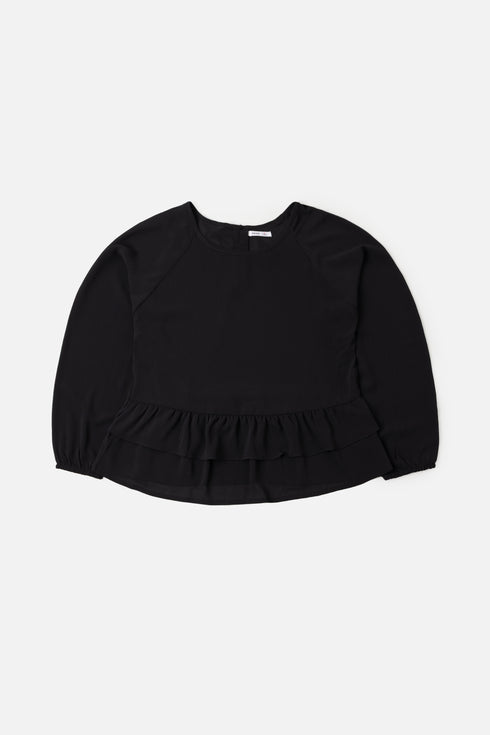 The Black Tier Panel Crop Top