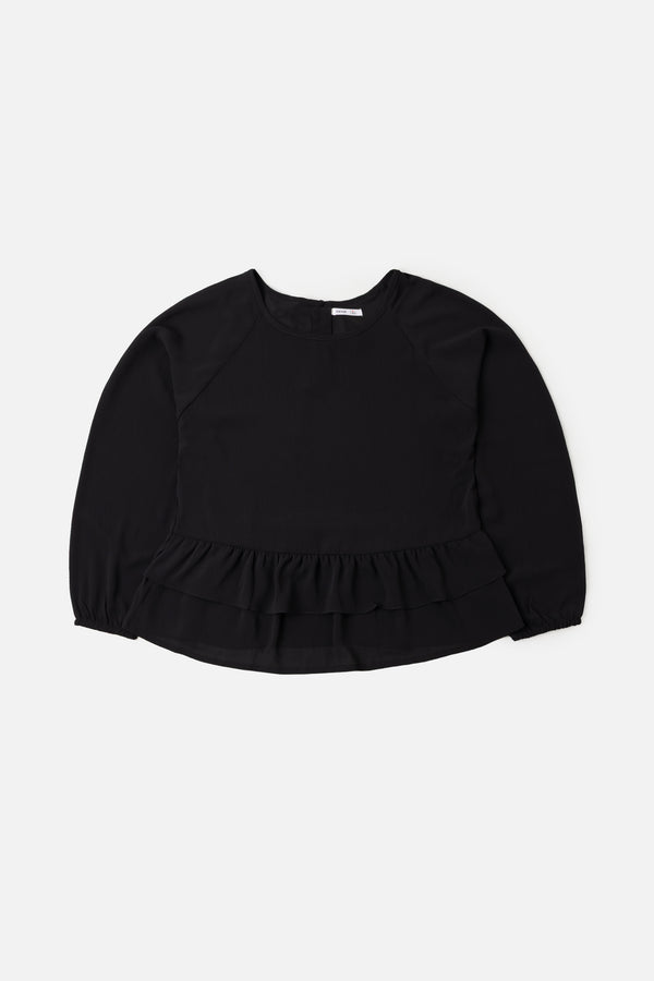 The Black Tier Panel Crop Top