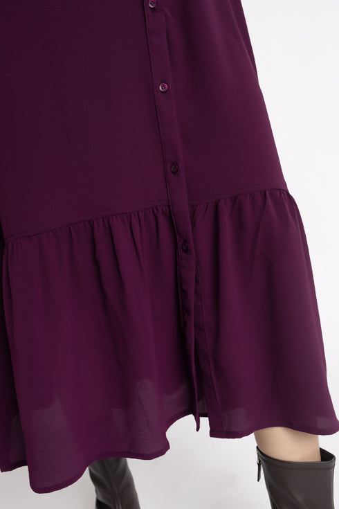 The Plum Panel Trench Dress