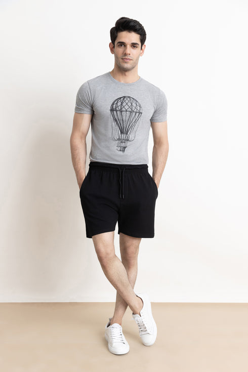 The Black Jacquard Shorts