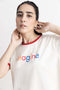 Imagine Boxy Cropped Ringer T-Shirt