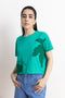 Green Cropped Boxy T-Shirt