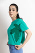 Green Cropped Boxy T-Shirt