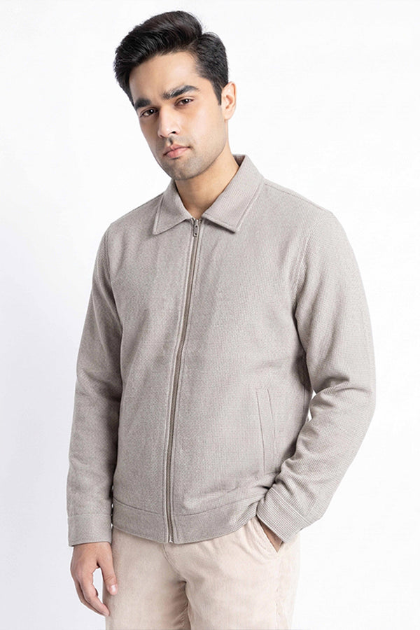 The Oversized Jacqaurd Wool Jacket