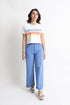 Rainbow Boxy Cropped Graphic T-Shirt