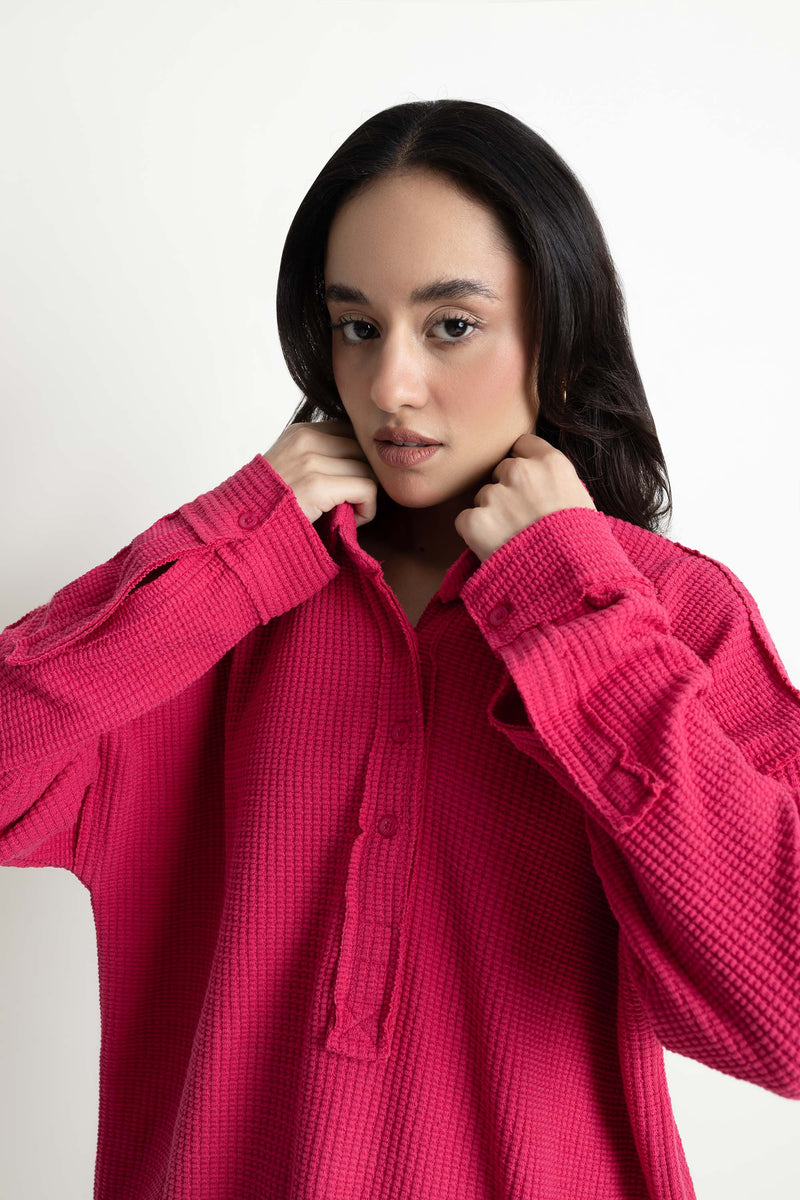 The Raspberry Pink Oversized Shirt – Carom.pk